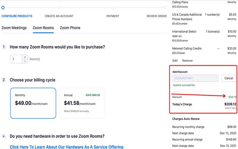 Zoom discount code